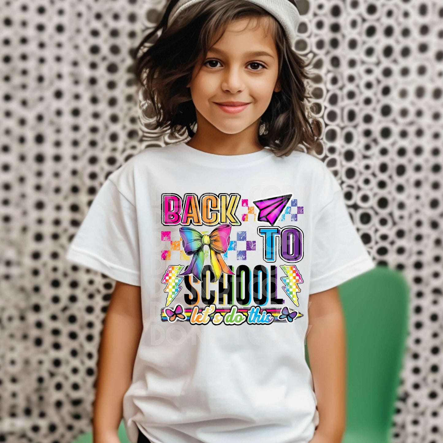 Back To School Black LF Pastel #3374 - Ready to Press DTF Transfer Full Color - Pro Blanks