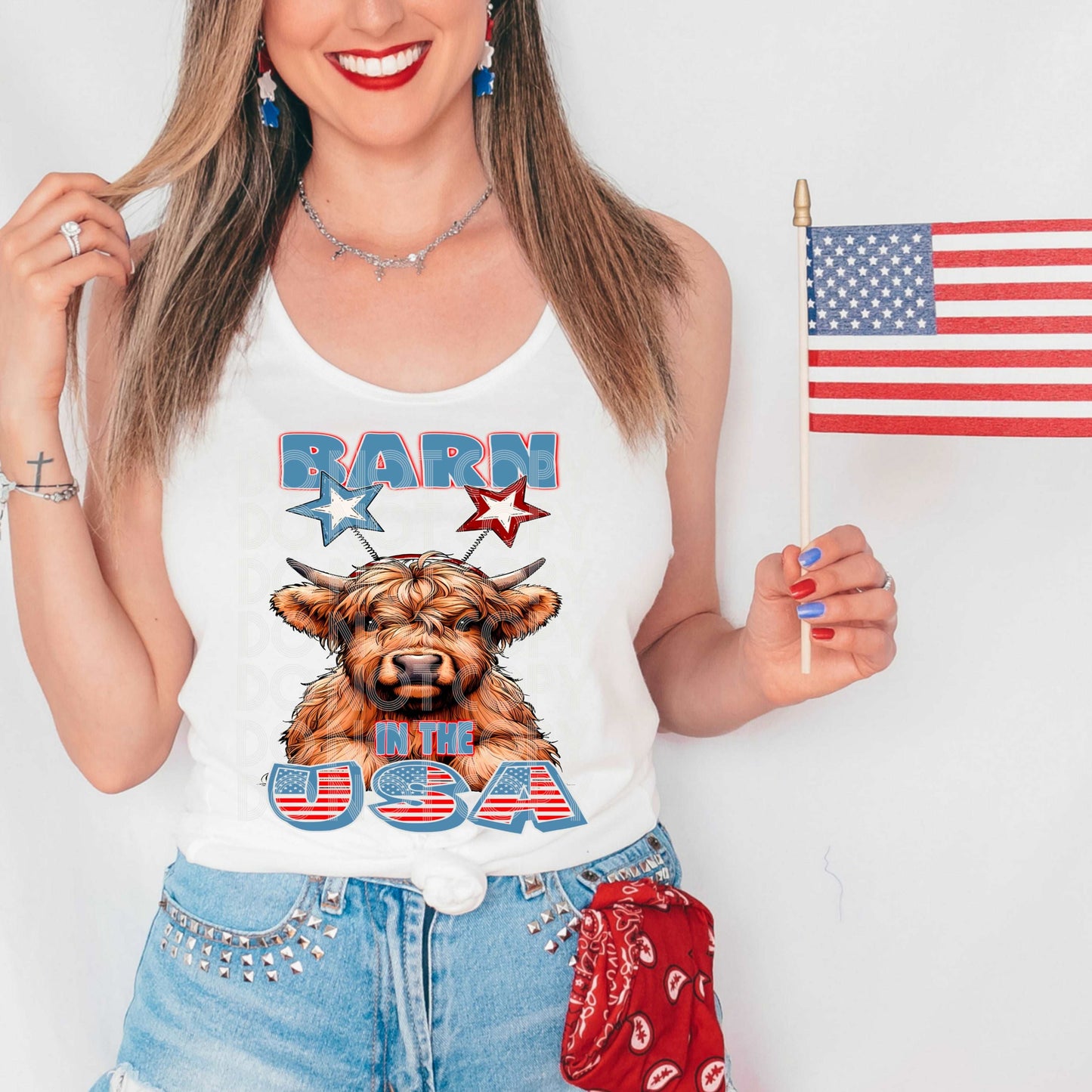 Barn In The USA #3324 - Ready to Press DTF Transfer Full Color - Pro Blanks