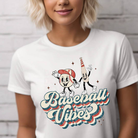 Baseball Vibes #1767 - Ready to Press DTF Transfer Full Color - Pro Blanks