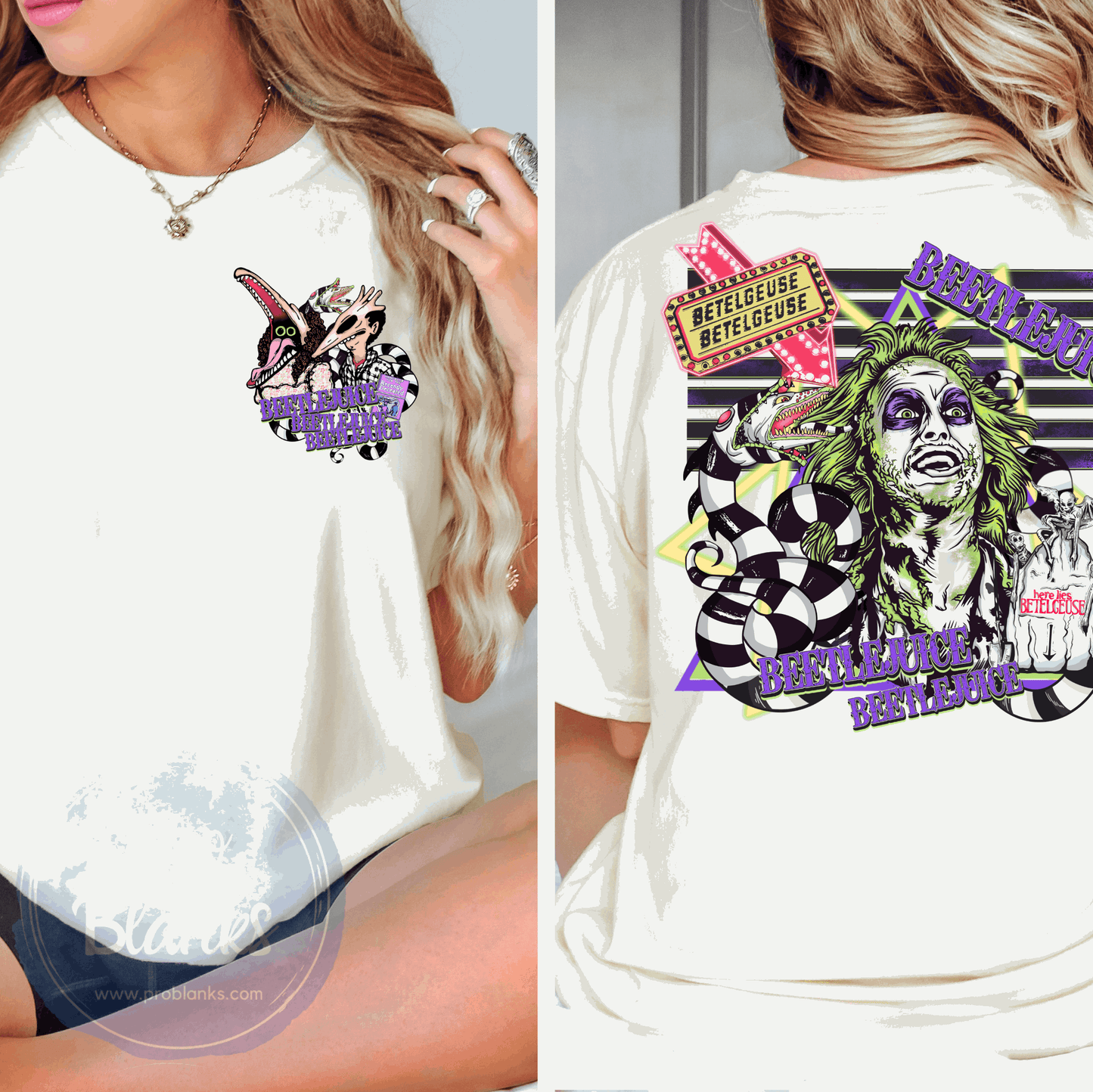 Beetlejuice Pocket- POCKET ONLY- Ready to Press DTF Transfer Full Color