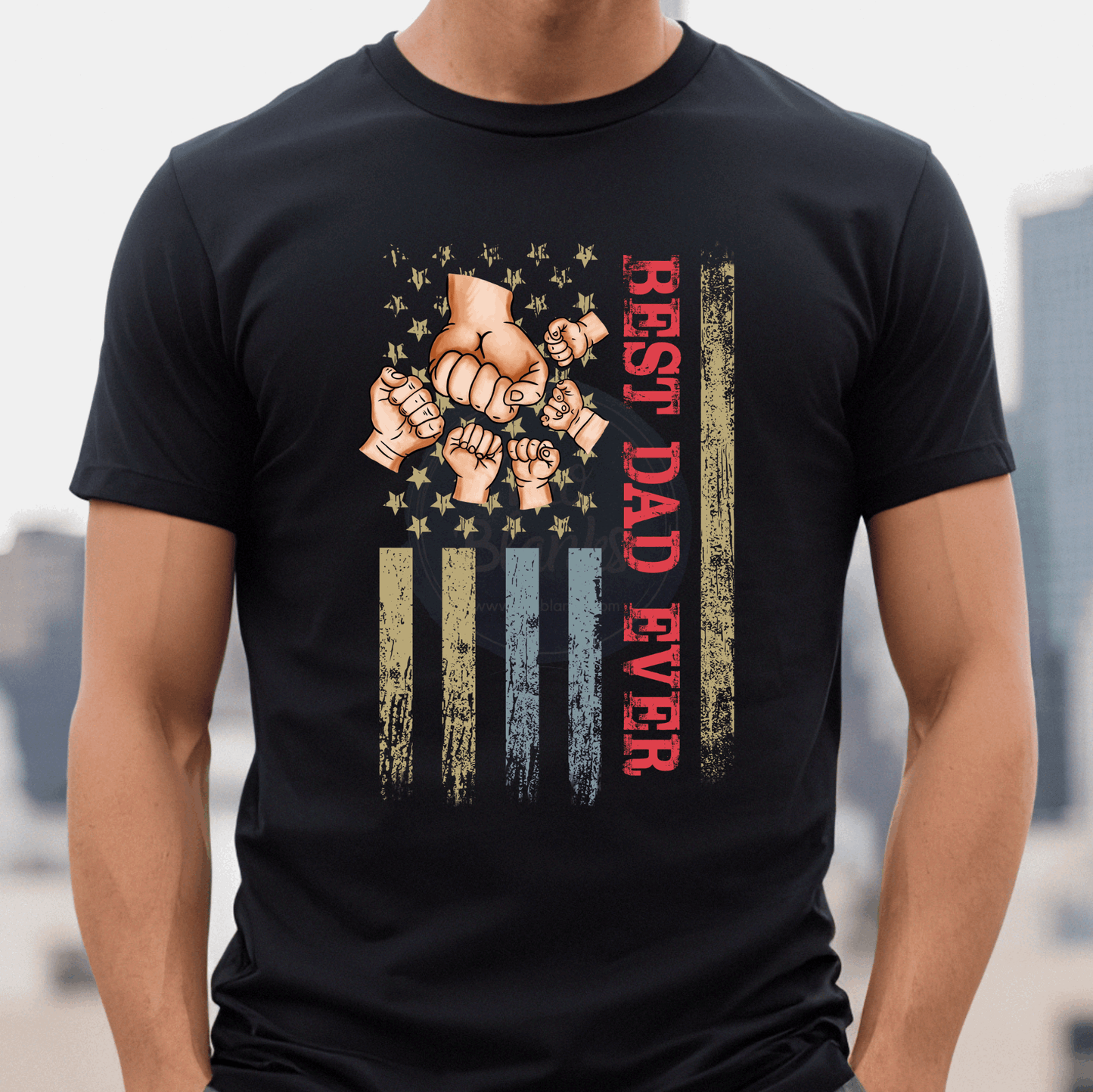 Best Dad Ever Flag - Ready to Press DTF Transfer Full Color - Pro Blanks