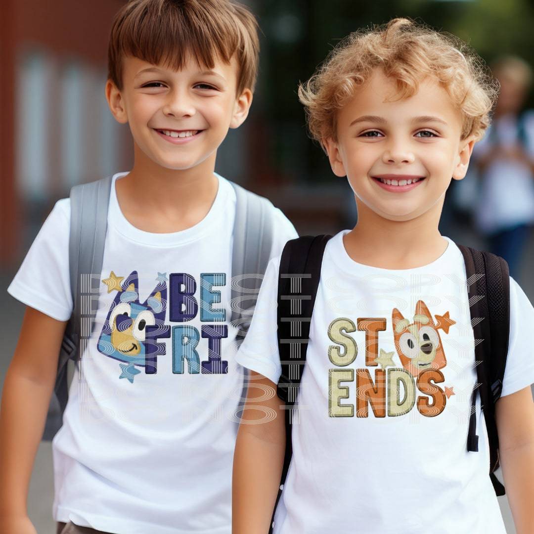 BFF Bluey #1318 - Ready to Press DTF Transfer Full Color - Pro Blanks