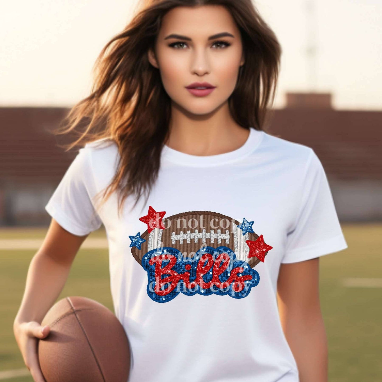 Bills Sequins & Embroidered - Ready to Press DTF Transfer Full Color - Pro Blanks