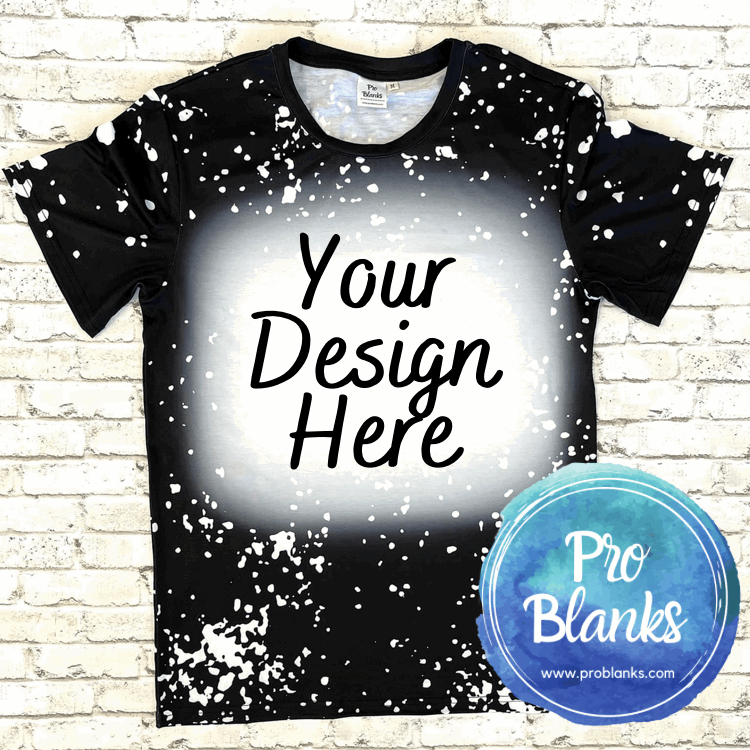Black Faux Bleach Mock-Up Digital Download - Pro Blanks