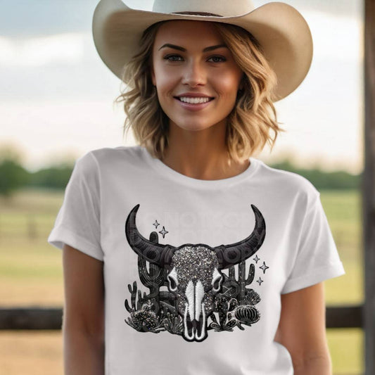 Black Western #1799 - Ready to Press DTF Transfer Full Color - Pro Blanks