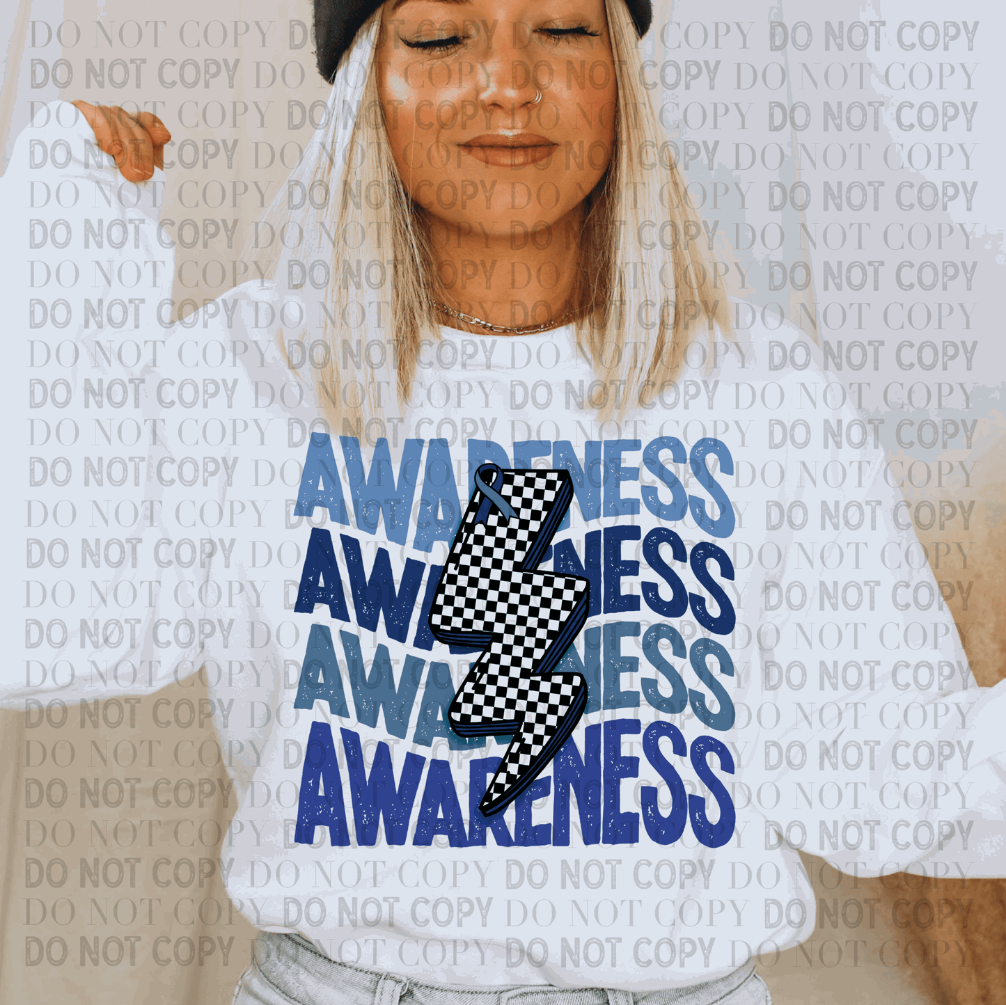 Blue Cancer Awareness- Ready to Press DTF Transfer Full Color - Pro Blanks
