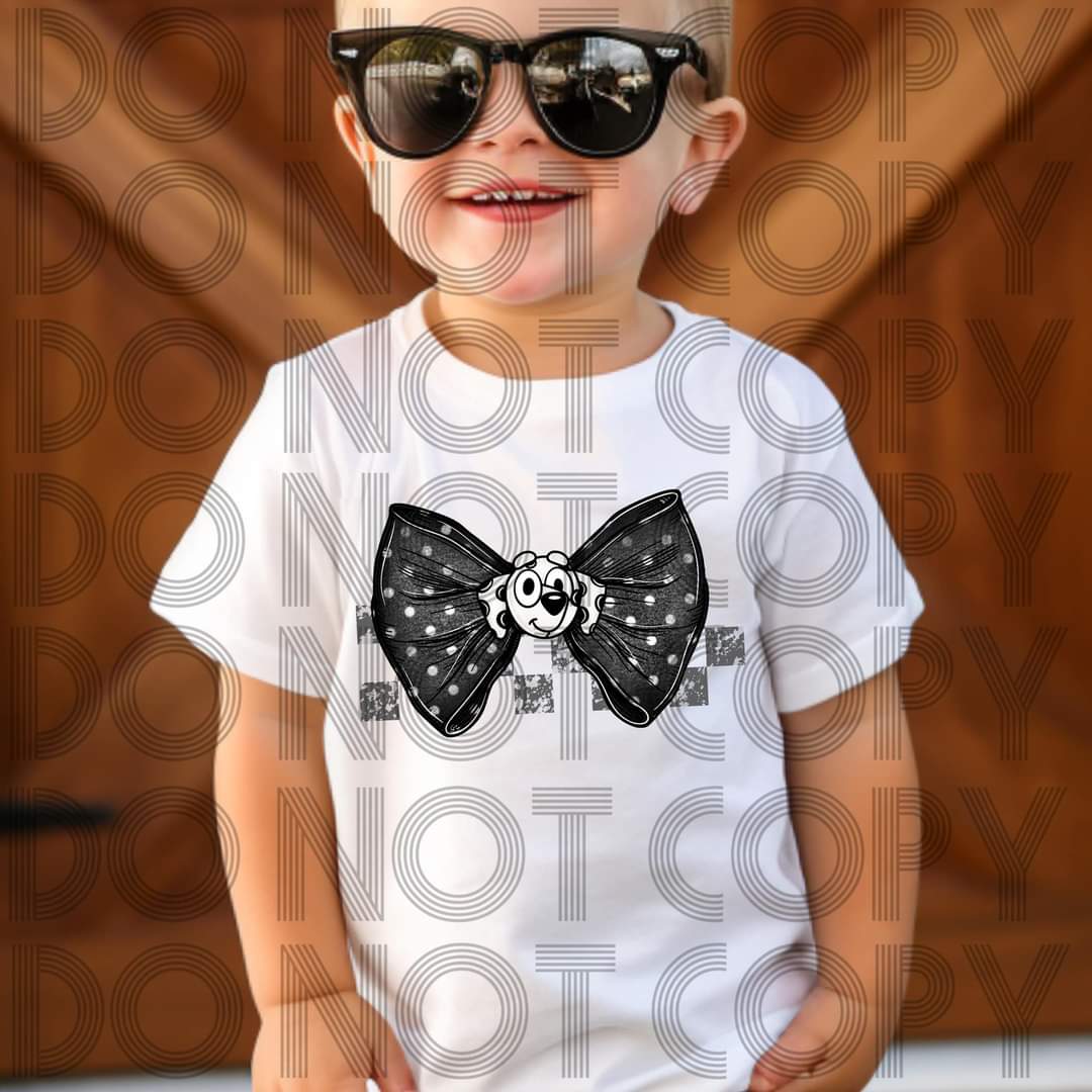 Blue Dog Black Bowtie #3095 - Ready to Press DTF Transfer Full Color - Pro Blanks