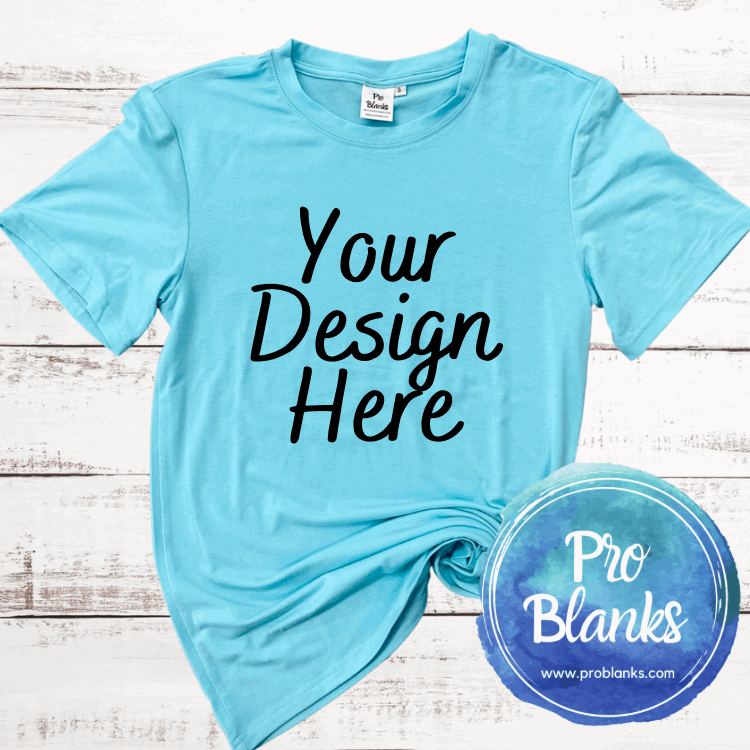 Blue Tee Mock-Up Digital Download - Pro Blanks