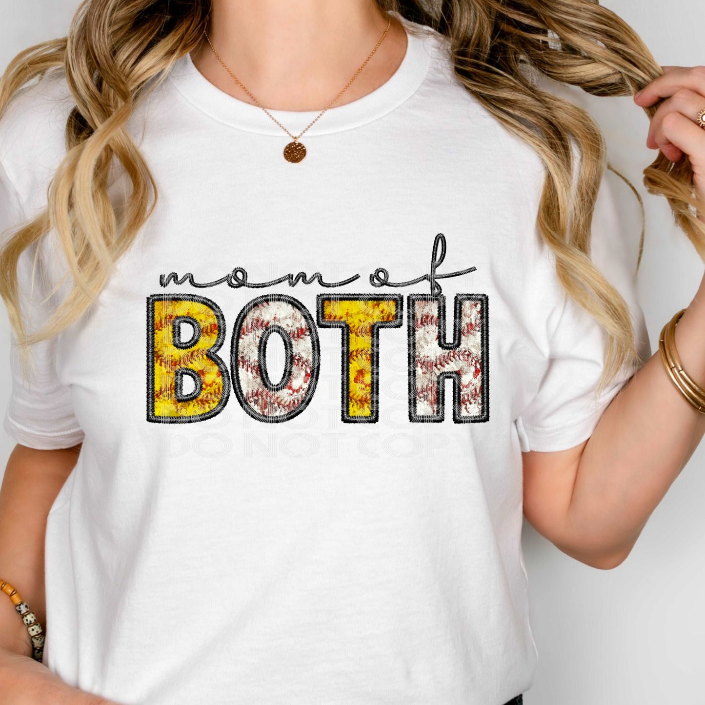 Both Baseball Softball Mom #3069 - Ready to Press DTF Transfer Full Color - Pro Blanks