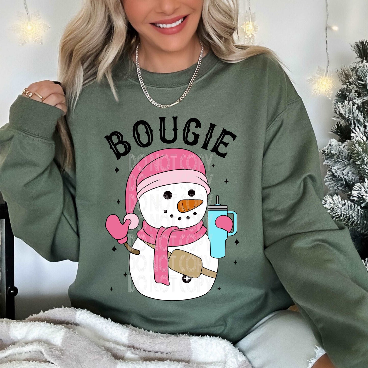 Bougie Snowman #3964 - Ready to Press DTF Transfer Full Color - Pro Blanks