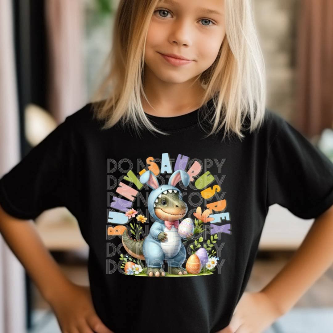 Bunnysaurus Rex #1737 - Ready to Press DTF Transfer Full Color - Pro Blanks