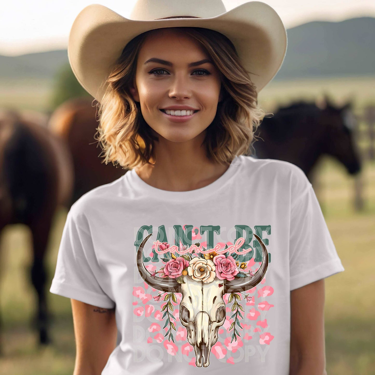 Cant Be Tamed #3135 - Ready to Press DTF Transfer Full Color - Pro Blanks