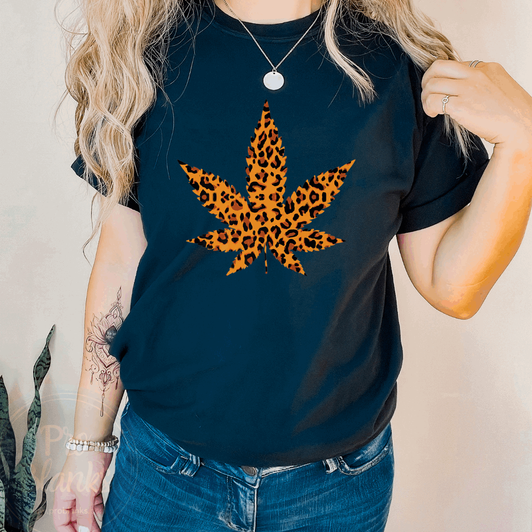 Cheetah Leaf- Ready to Press DTF Transfer Full Color - Pro Blanks