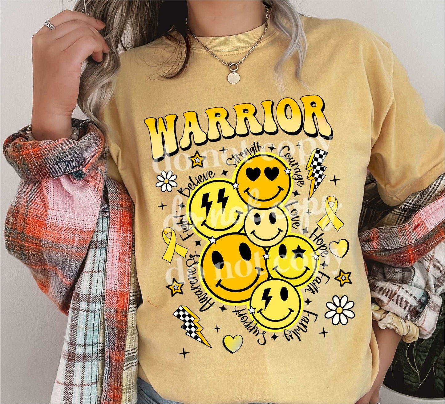 Child Cancer Warrior - Ready to Press DTF Transfer Full Color - Pro Blanks