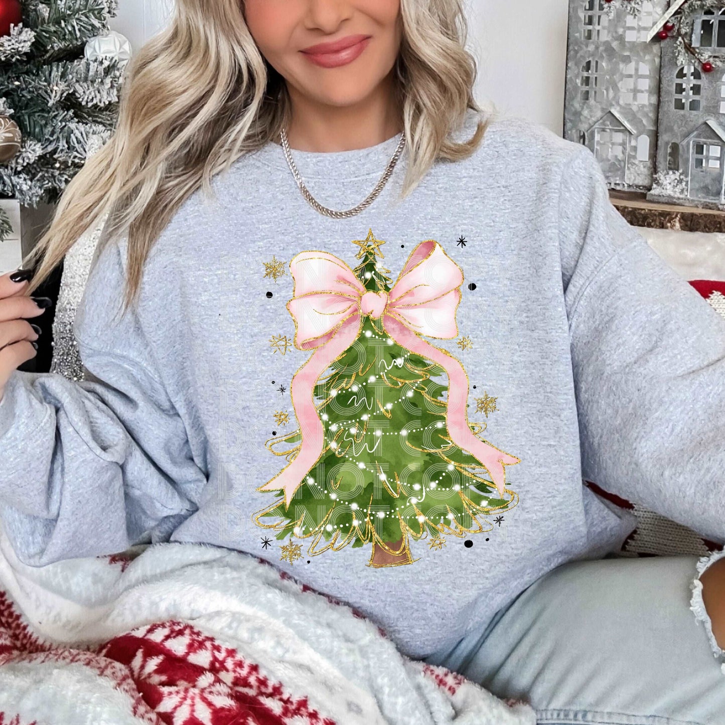 Christmas Tree #3970 - Ready to Press DTF Transfer Full Color - Pro Blanks