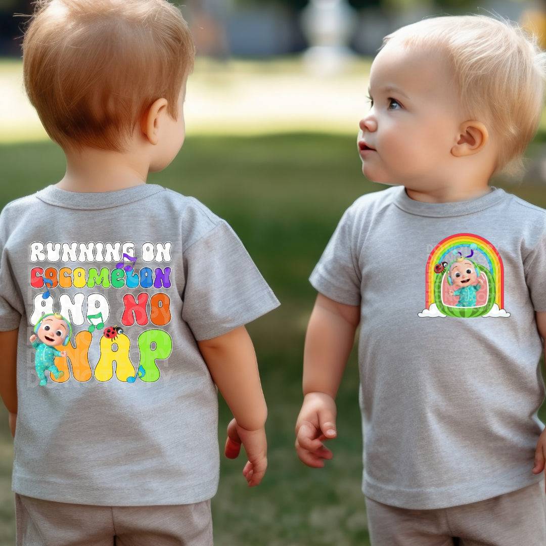 Cocomelon & No Nap BACK ONLY #1486  - Ready to Press DTF Transfer Full Color - Pro Blanks