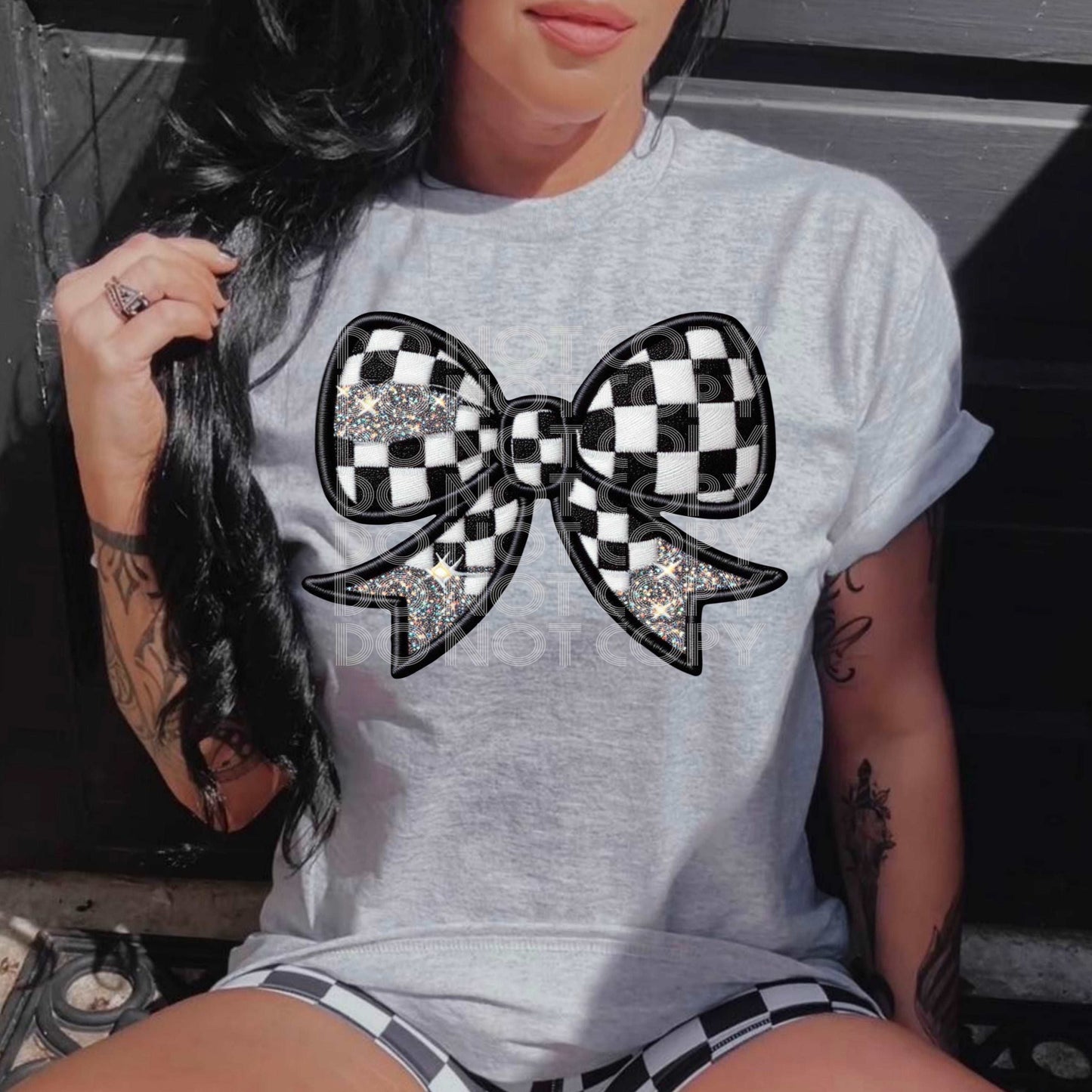 Coquette Bow - Racing #3060- Ready to Press DTF Transfer Full Color - Pro Blanks