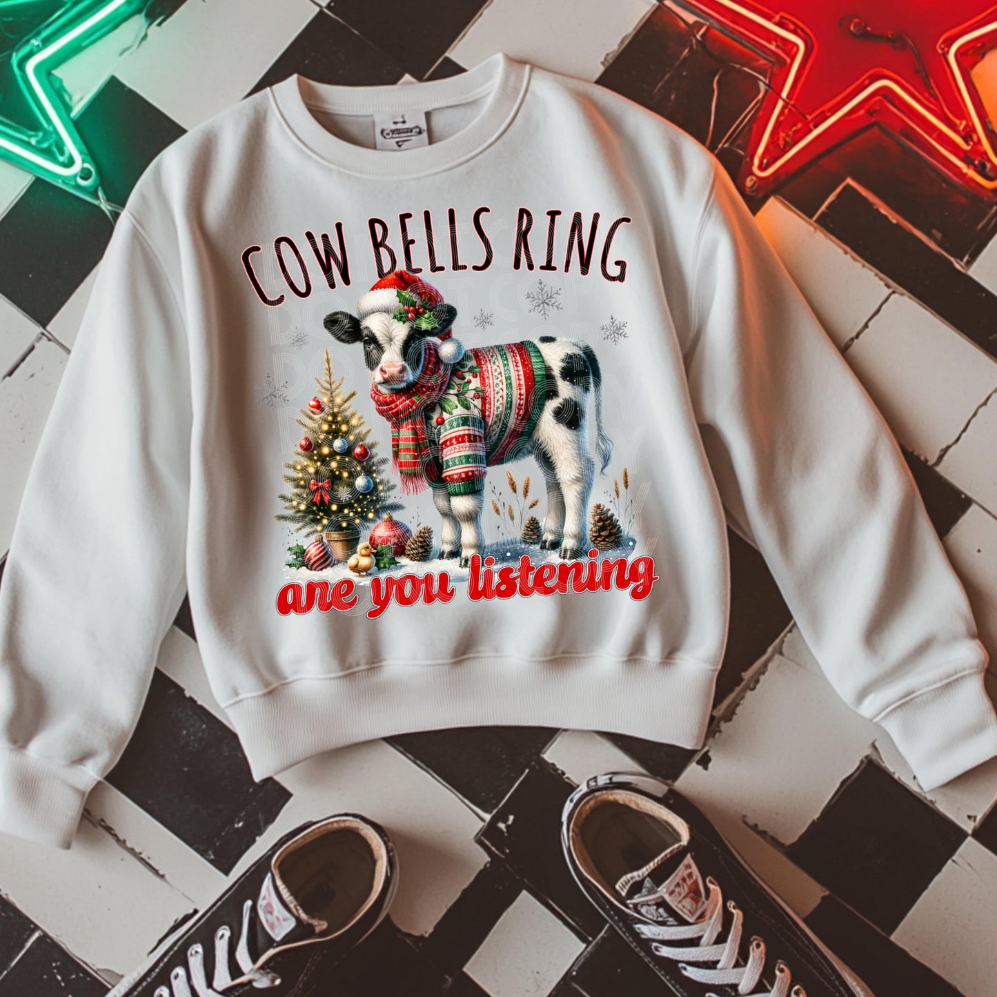 Cow Bells Ring #4076 - Ready to Press DTF Transfer Full Color - Pro Blanks