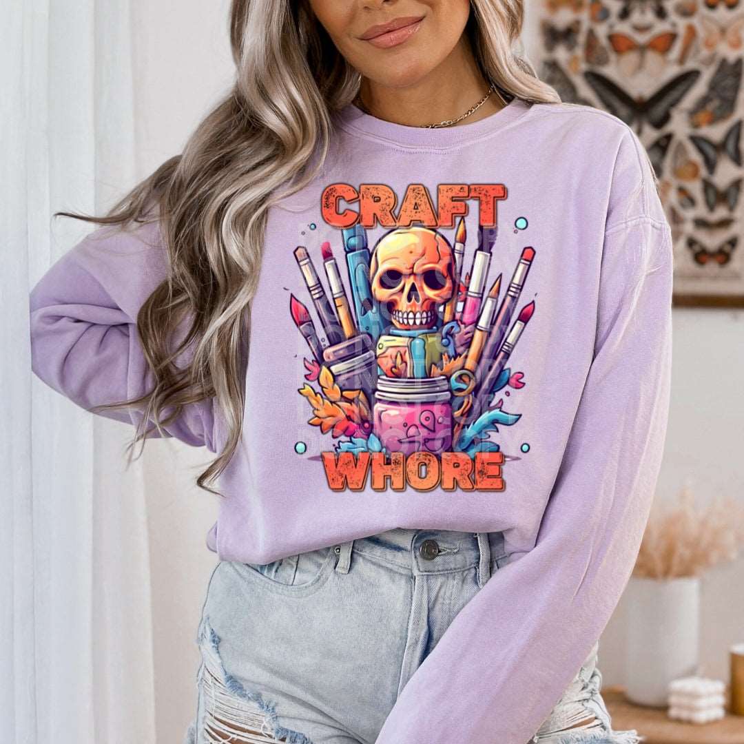 Craft Whore #1561  - Ready to Press DTF Transfer Full Color - Pro Blanks