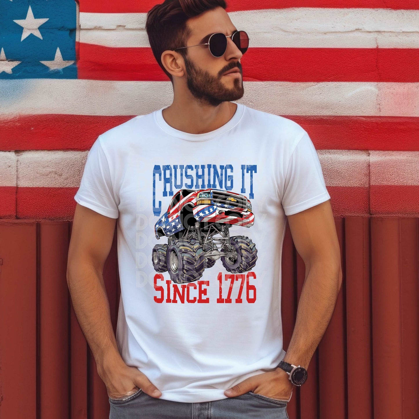 Crushing it Since 1776 #3198 - Ready to Press DTF Transfer Full Color - Pro Blanks