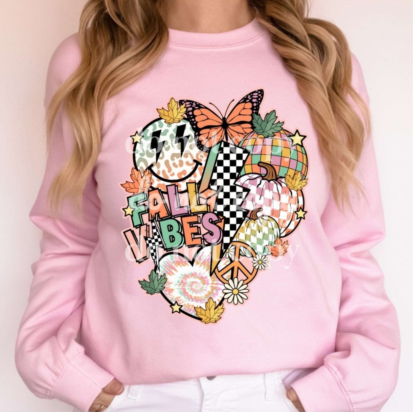 Cute Fall Vibes- Ready to Press DTF Transfer Full Color - Pro Blanks