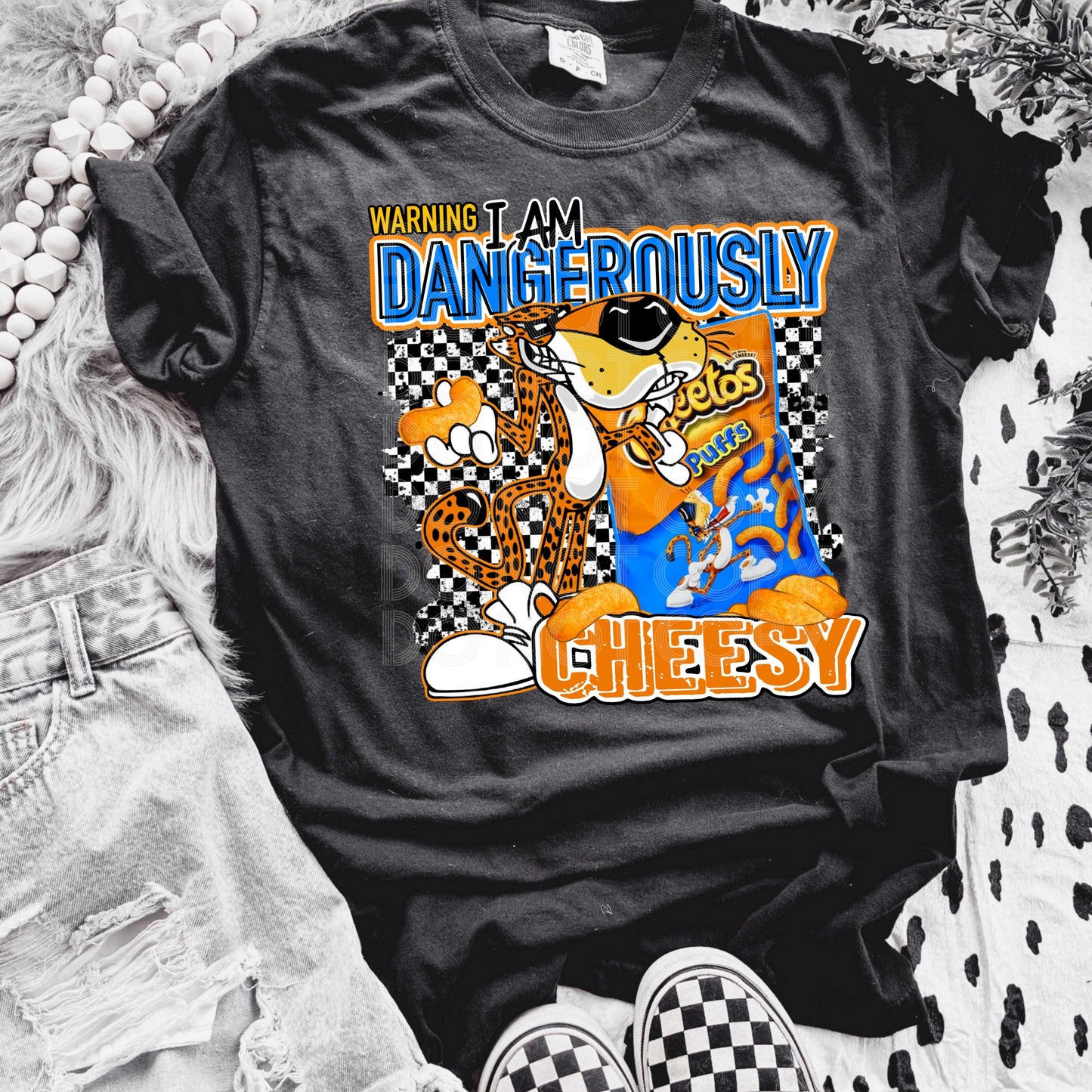 Dangerously Cheesy #3382 - Ready to Press DTF Transfer Full Color - Pro Blanks