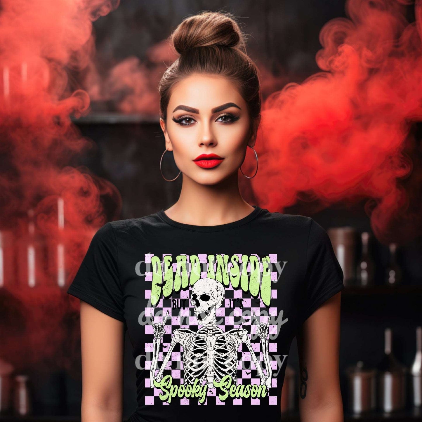 Dead Inside But It's Spooky Season - Ready to Press DTF Transfer Full Color - Pro Blanks