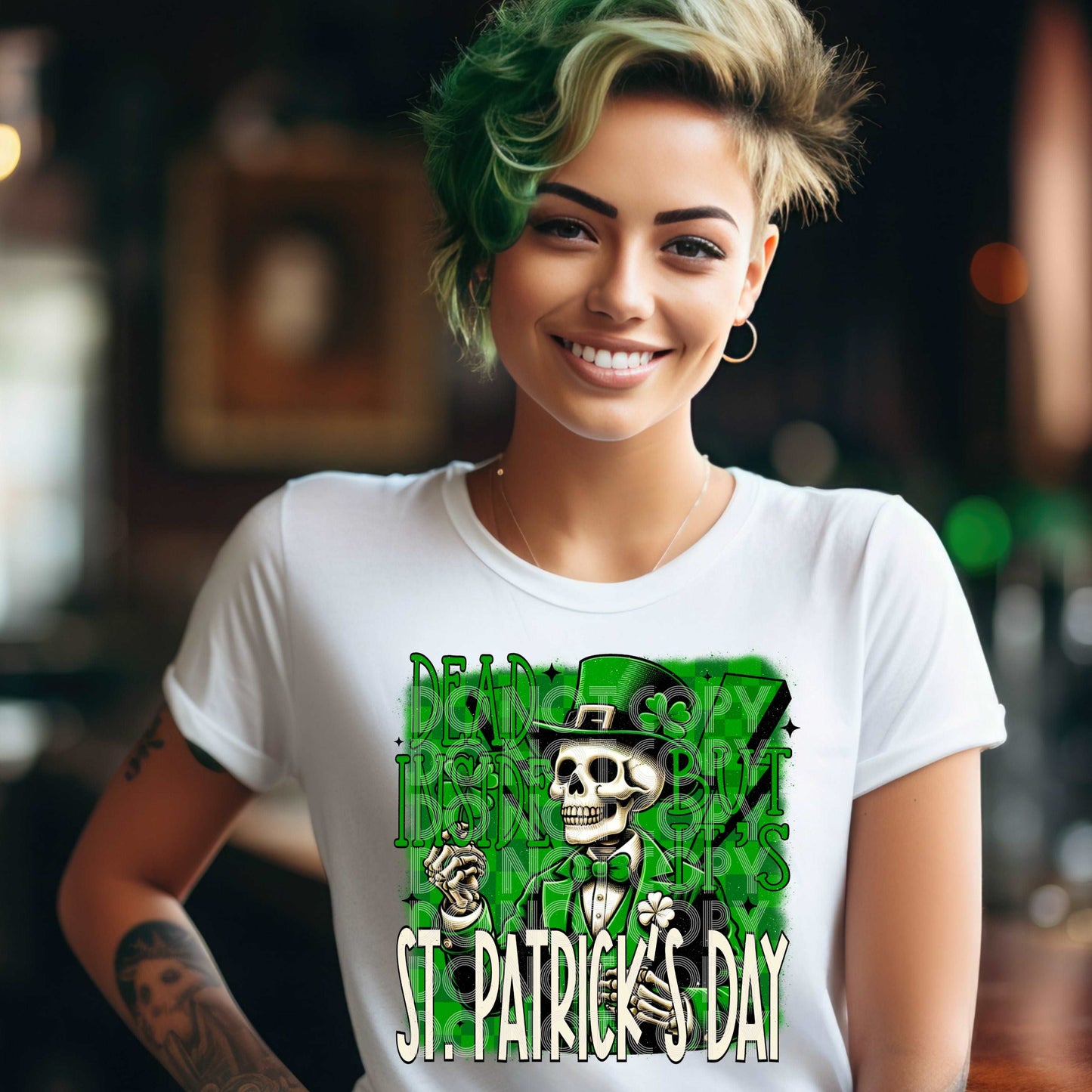 Dead Inside St Patty's #1634 - Ready to Press DTF Transfer Full Color - Pro Blanks