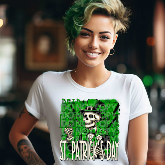 Dead Inside St Patty's #1634  - Ready to Press DTF Transfer Full Color - Pro Blanks