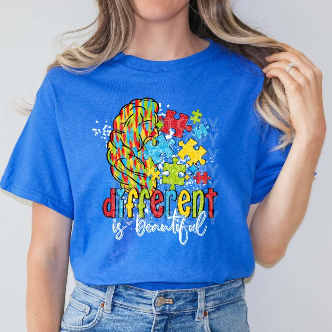 Different Is Beautiful #1951 - Ready to Press DTF Transfer Full Color - Pro Blanks