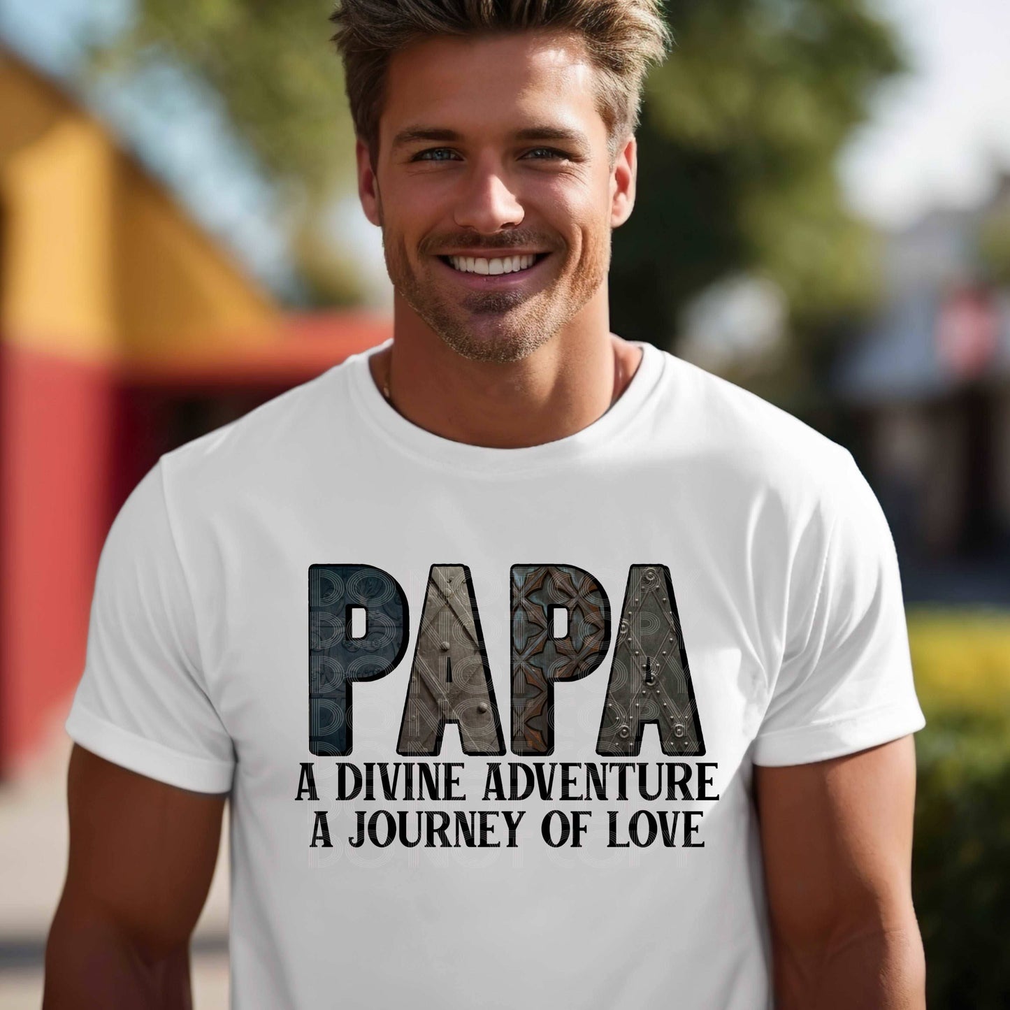 Divine Adventure Papa #3237 - Ready to Press DTF Transfer Full Color - Pro Blanks