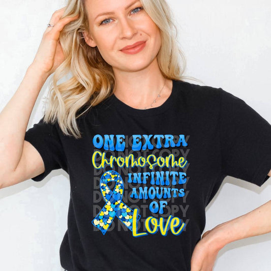 Down Syndrome Extra Chromosome #1764 - Ready to Press DTF Transfer Full Color - Pro Blanks