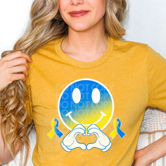 Down Syndrome Smile #1766 - Ready to Press DTF Transfer Full Color - Pro Blanks