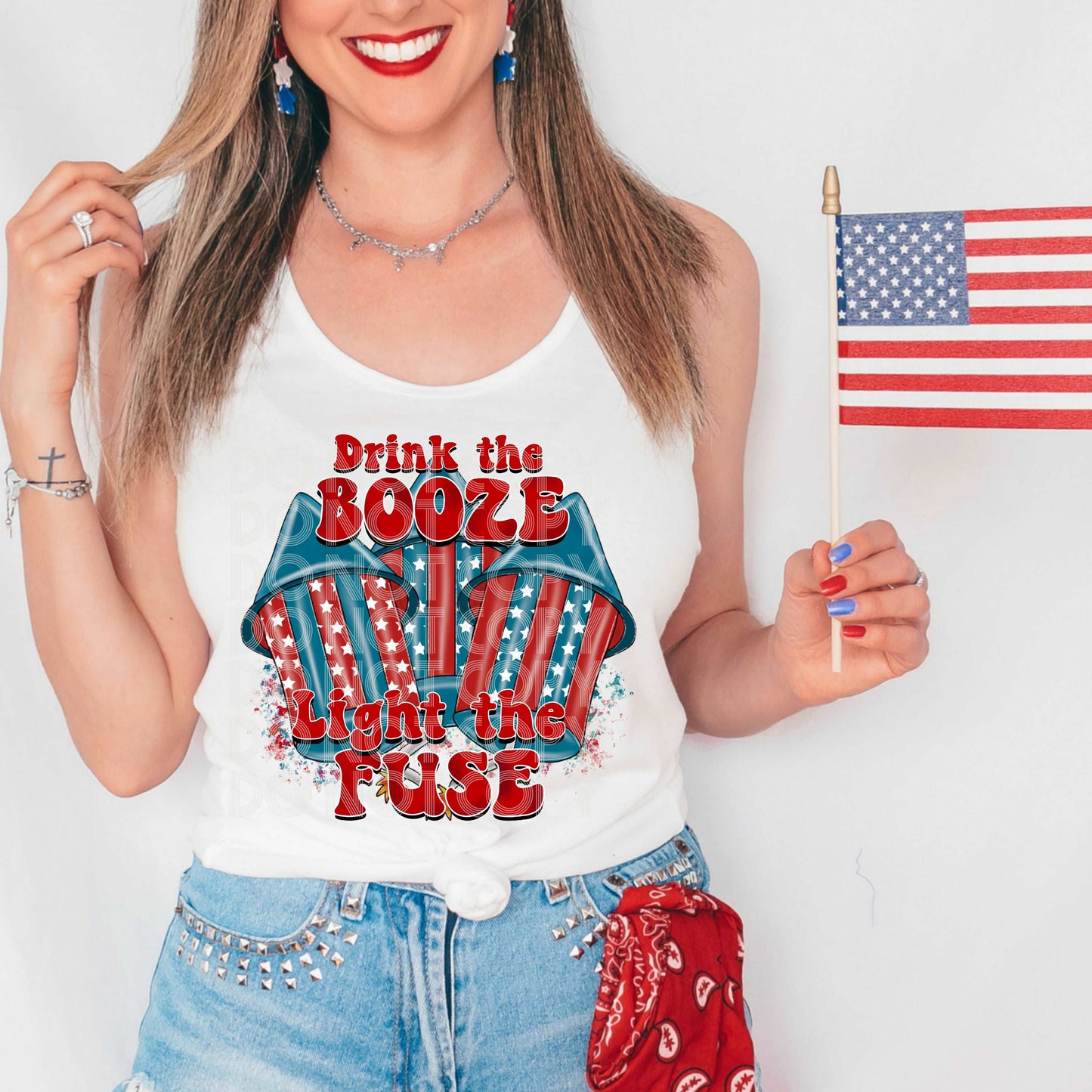 Drink The Booze #3312 - Ready to Press DTF Transfer Full Color - Pro Blanks