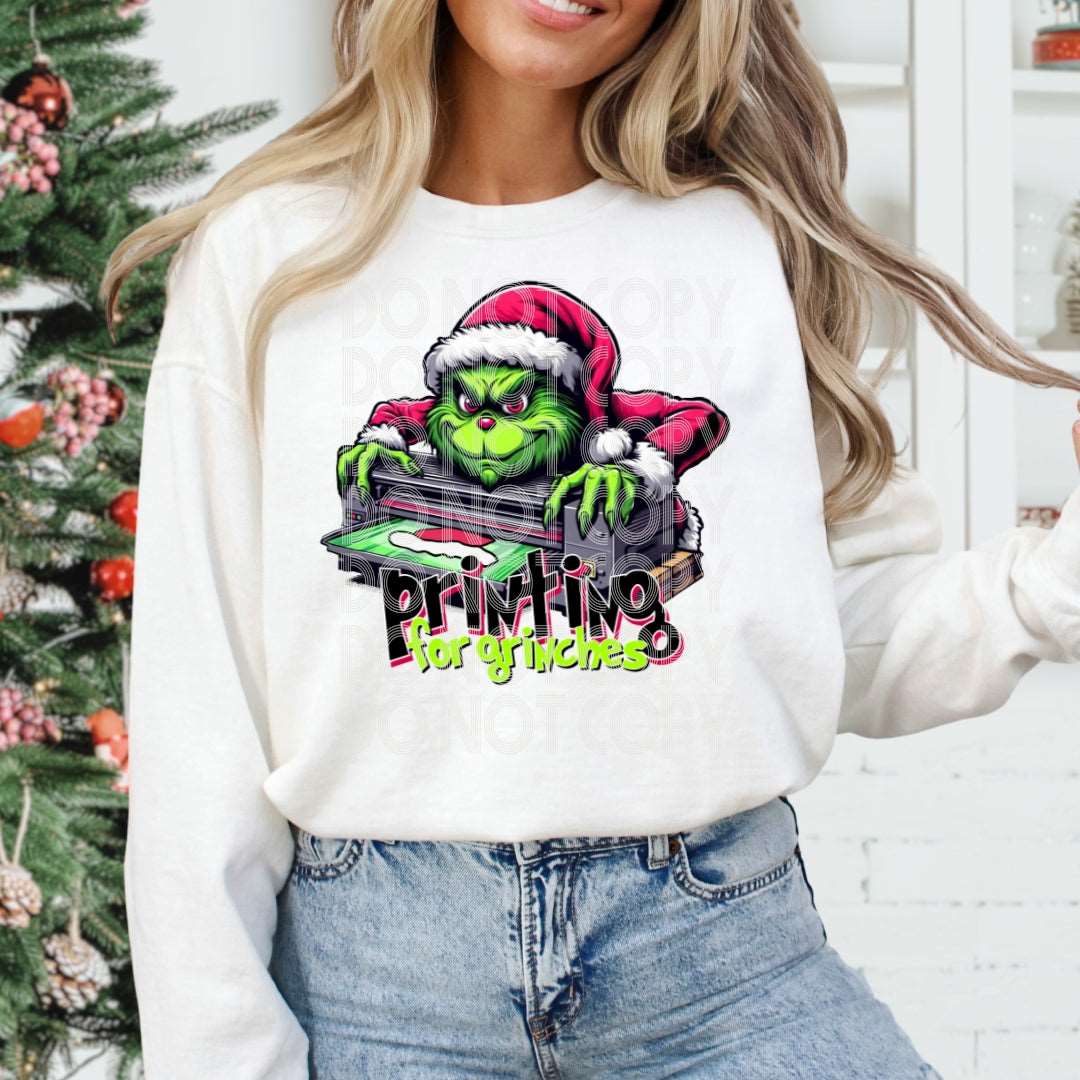 Dtf Screen Prints Grinch #1214 - Ready to Press DTF Transfer Full Color - Pro Blanks