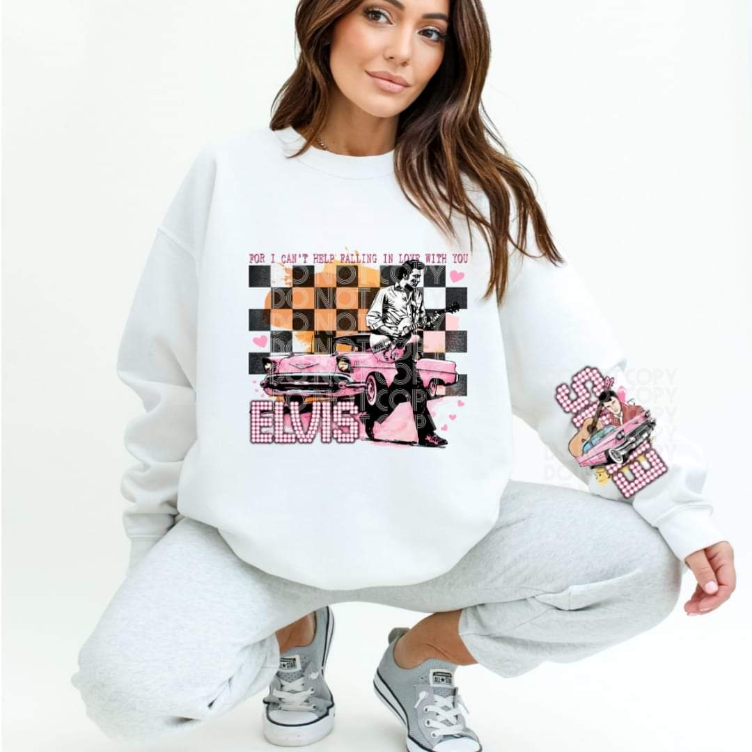 Elvis Orange Sleeve Only #1433- Ready to Press DTF Transfer Full Color - Pro Blanks