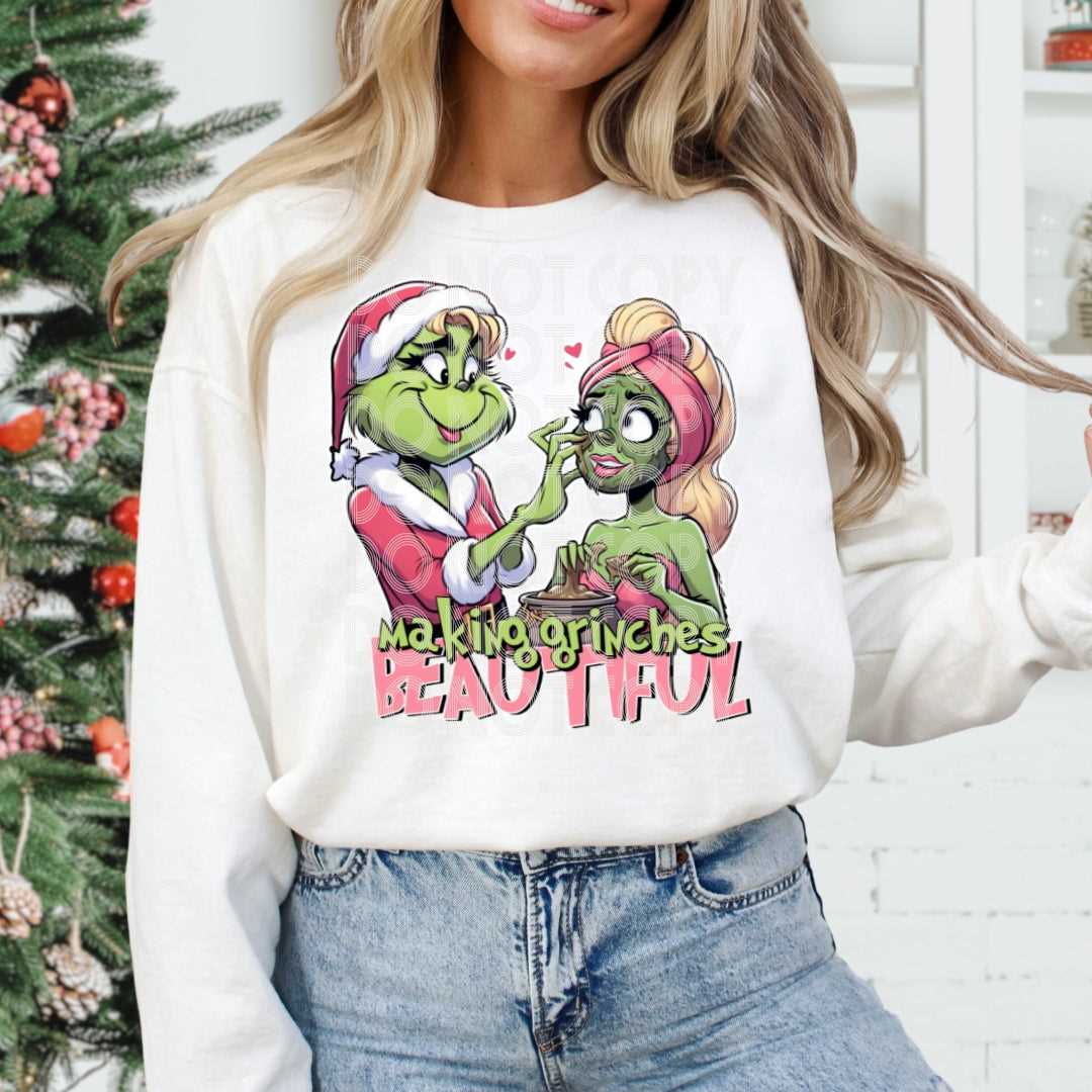 Facials Grinch #1210 - Ready to Press DTF Transfer Full Color - Pro Blanks