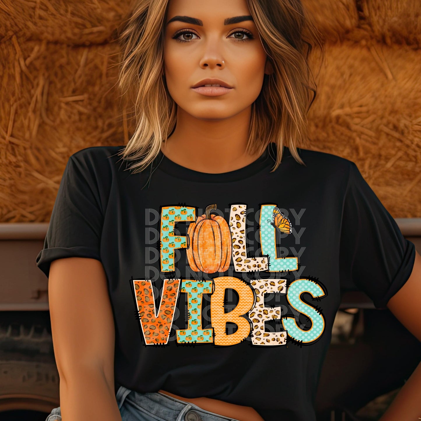 Fall Vibes #3820 - Ready to Press DTF Transfer Full Color - Pro Blanks