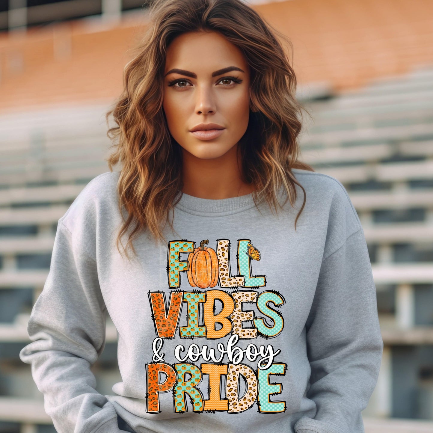 Fall Vibes and Cowboy Pride #3575 - Ready to Press DTF Transfer Full Color - Pro Blanks