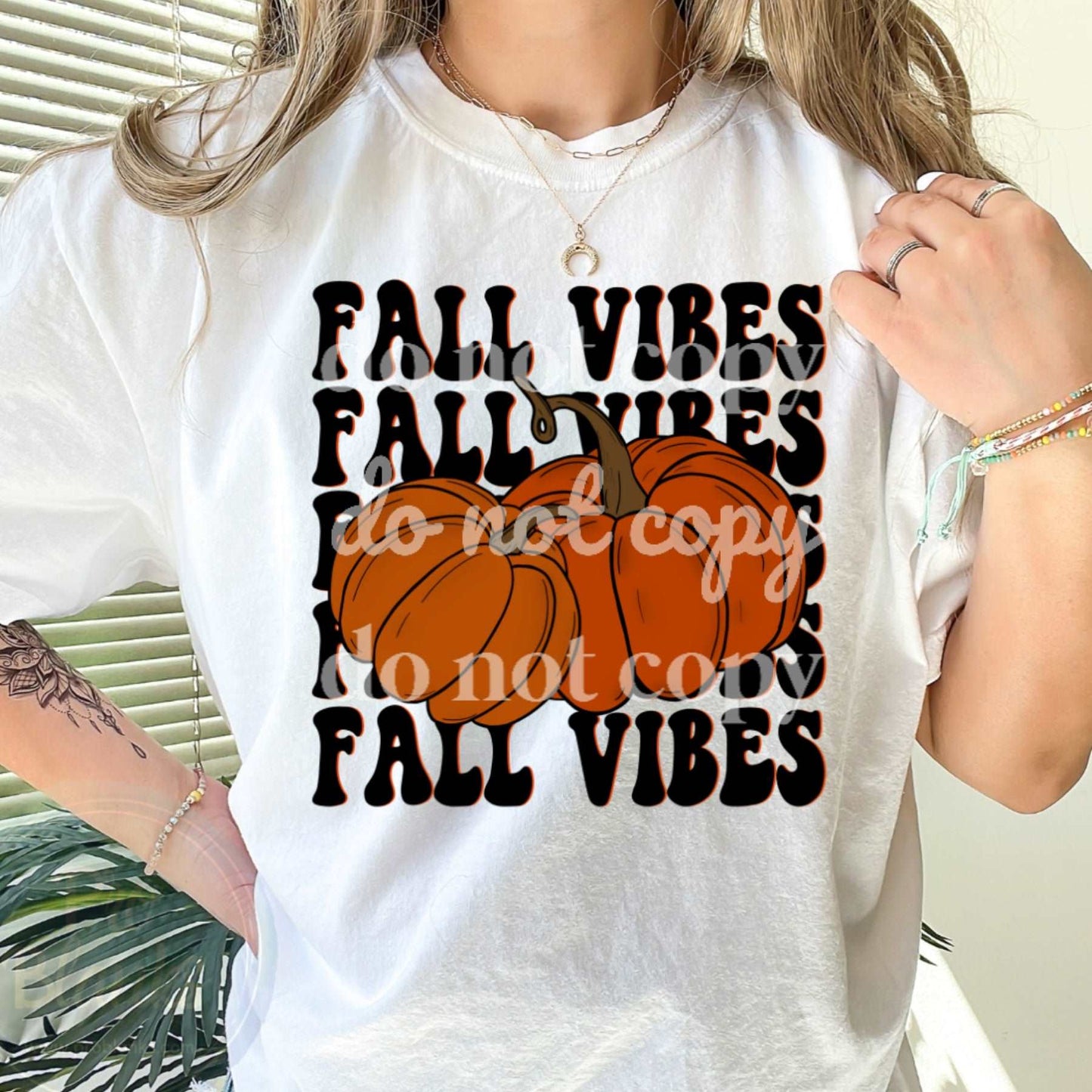 Fall Vibes Stacked - Ready to Press DTF Transfer Full Color - Pro Blanks