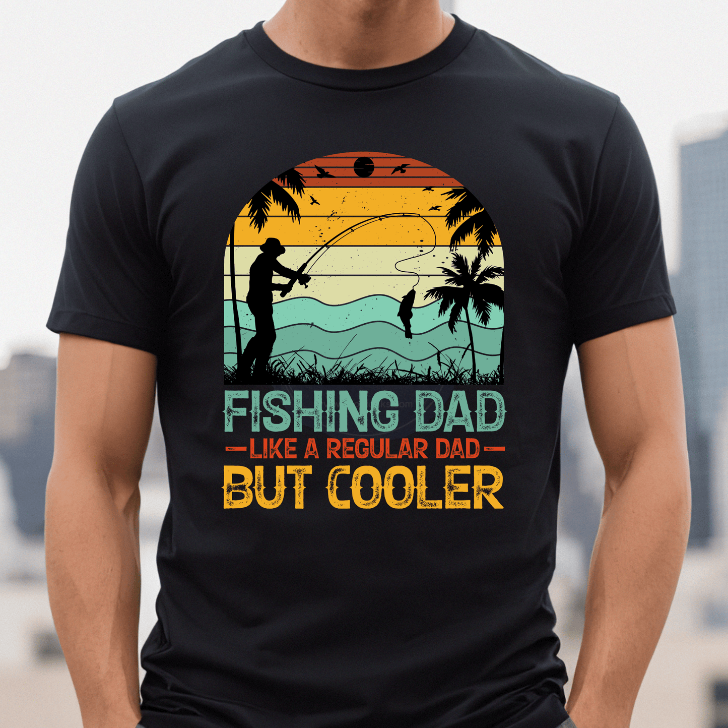 Fishing Dad - Ready to Press DTF Transfer Full Color - Pro Blanks