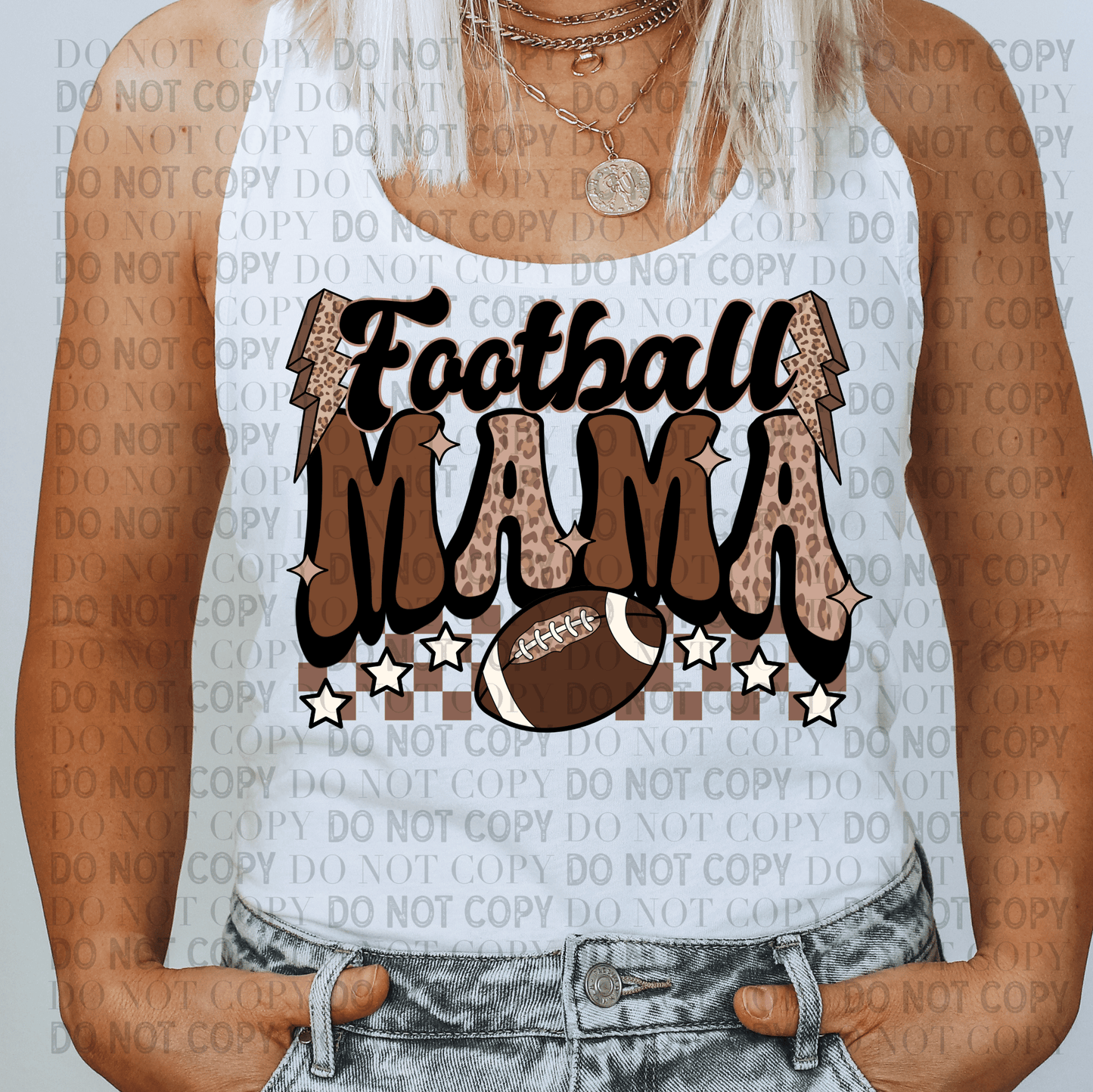 Football Mama- Ready to Press DTF Transfer Full Color - Pro Blanks