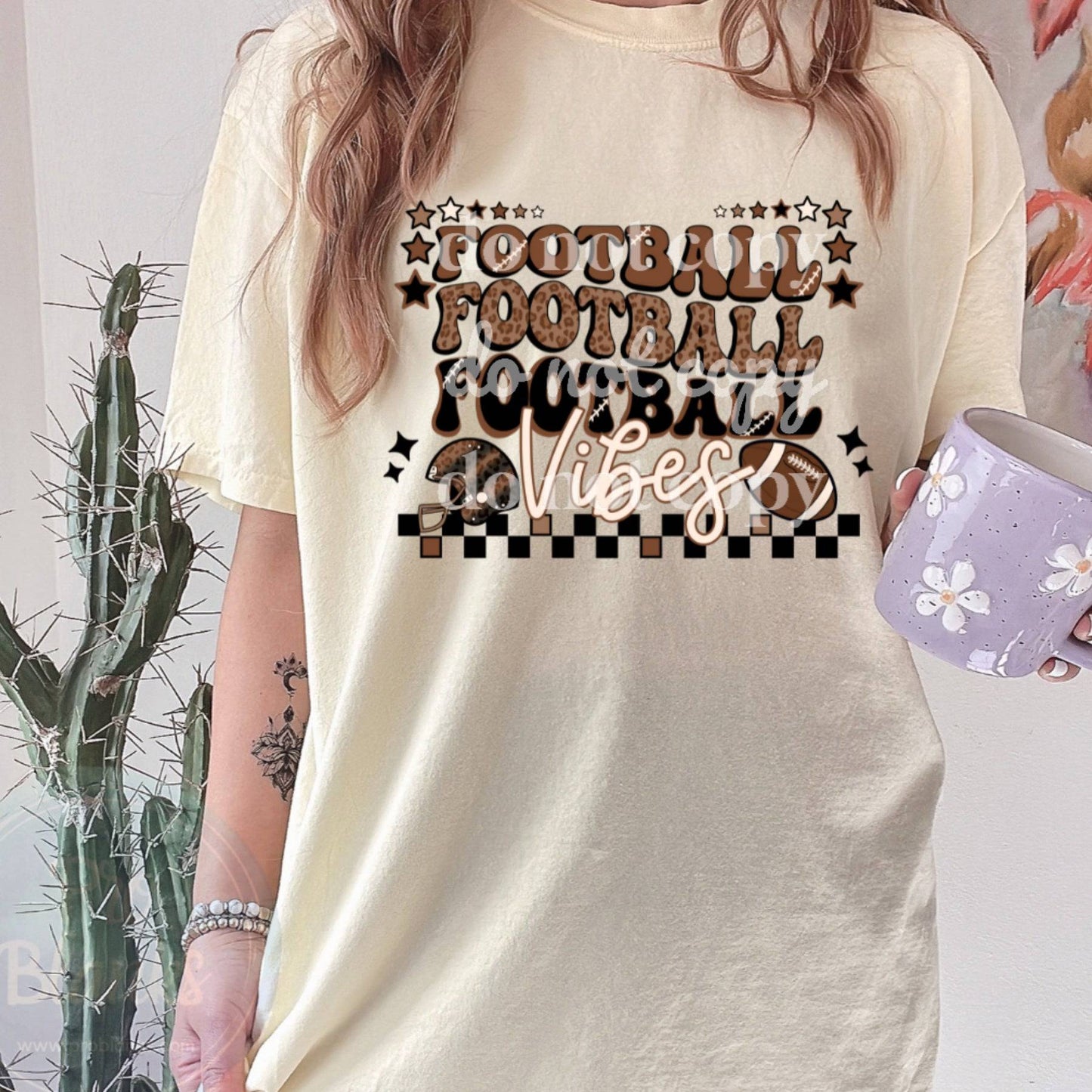 Football Vibes- Ready to Press DTF Transfer Full Color - Pro Blanks