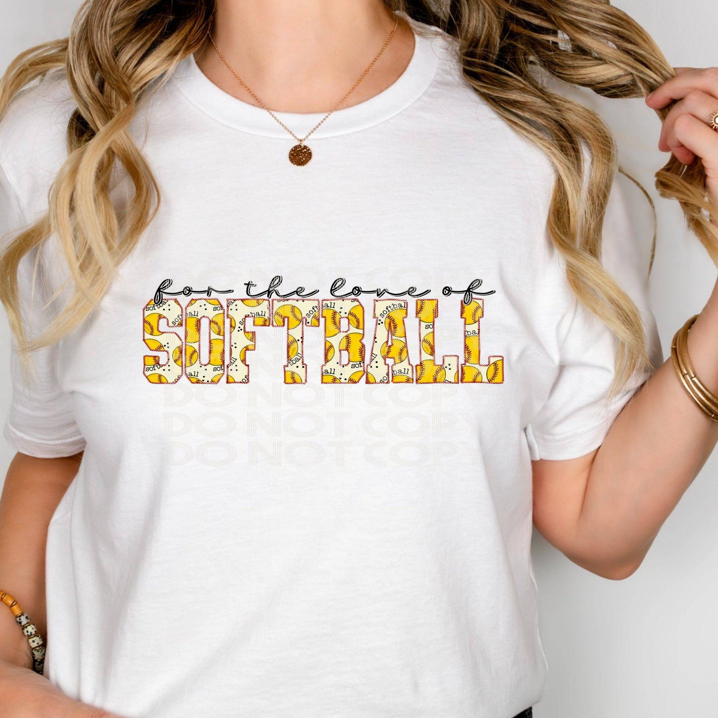 For The Love Of Softball #3071 - Ready to Press DTF Transfer Full Color - Pro Blanks