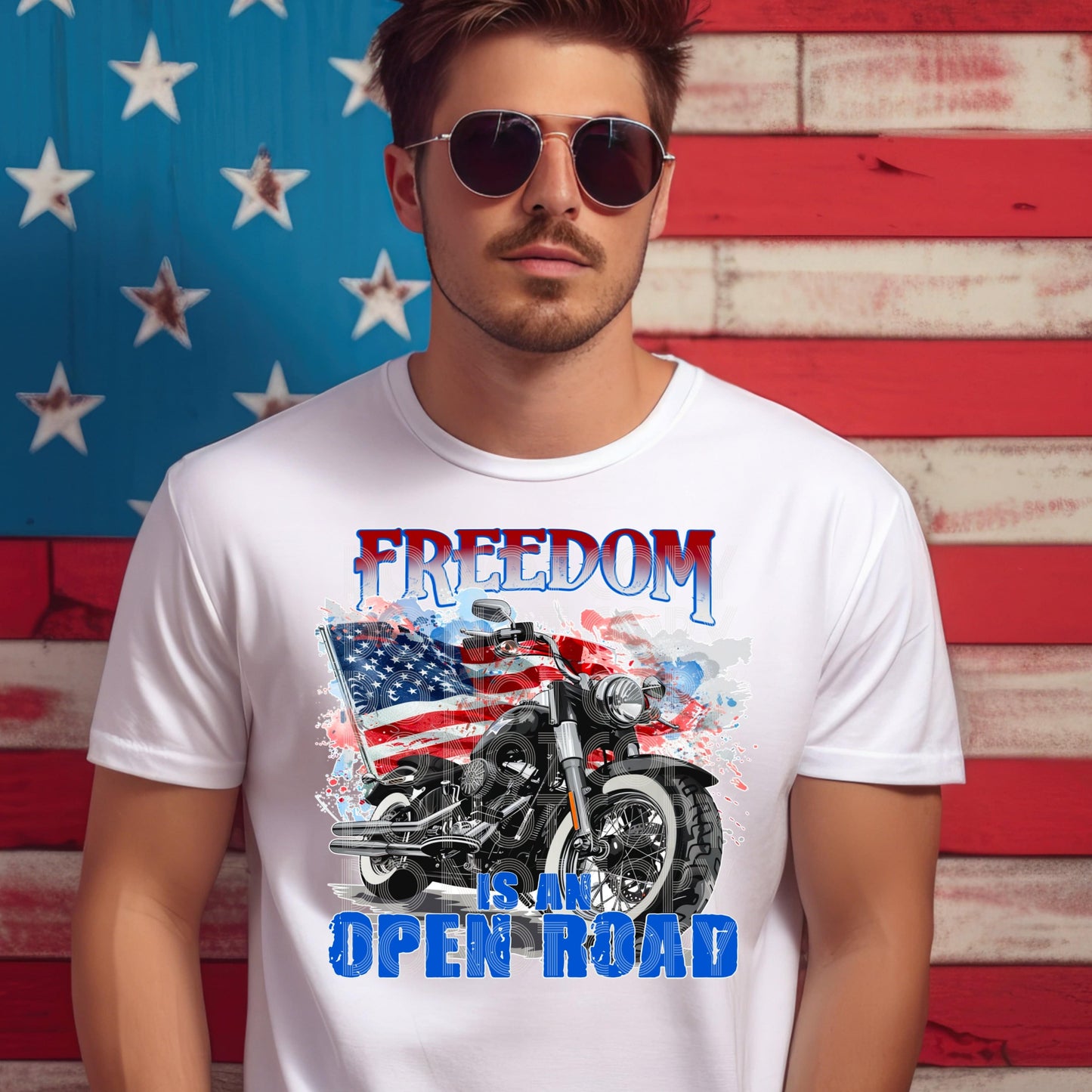 Freedom Is An Open Road #3322 - Ready to Press DTF Transfer Full Color - Pro Blanks