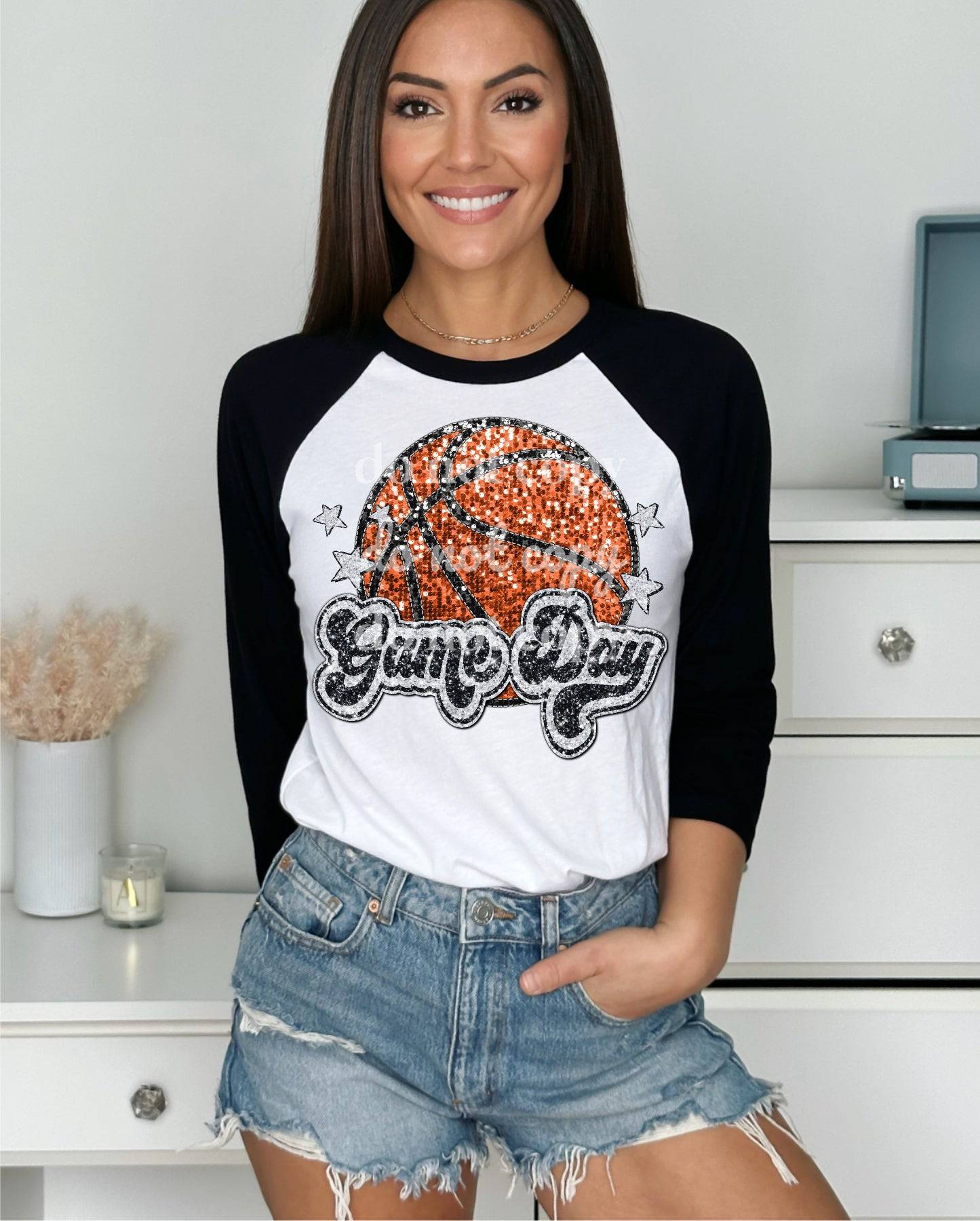 Game Day Basketball - Ready to Press DTF Transfer Full Color - Pro Blanks