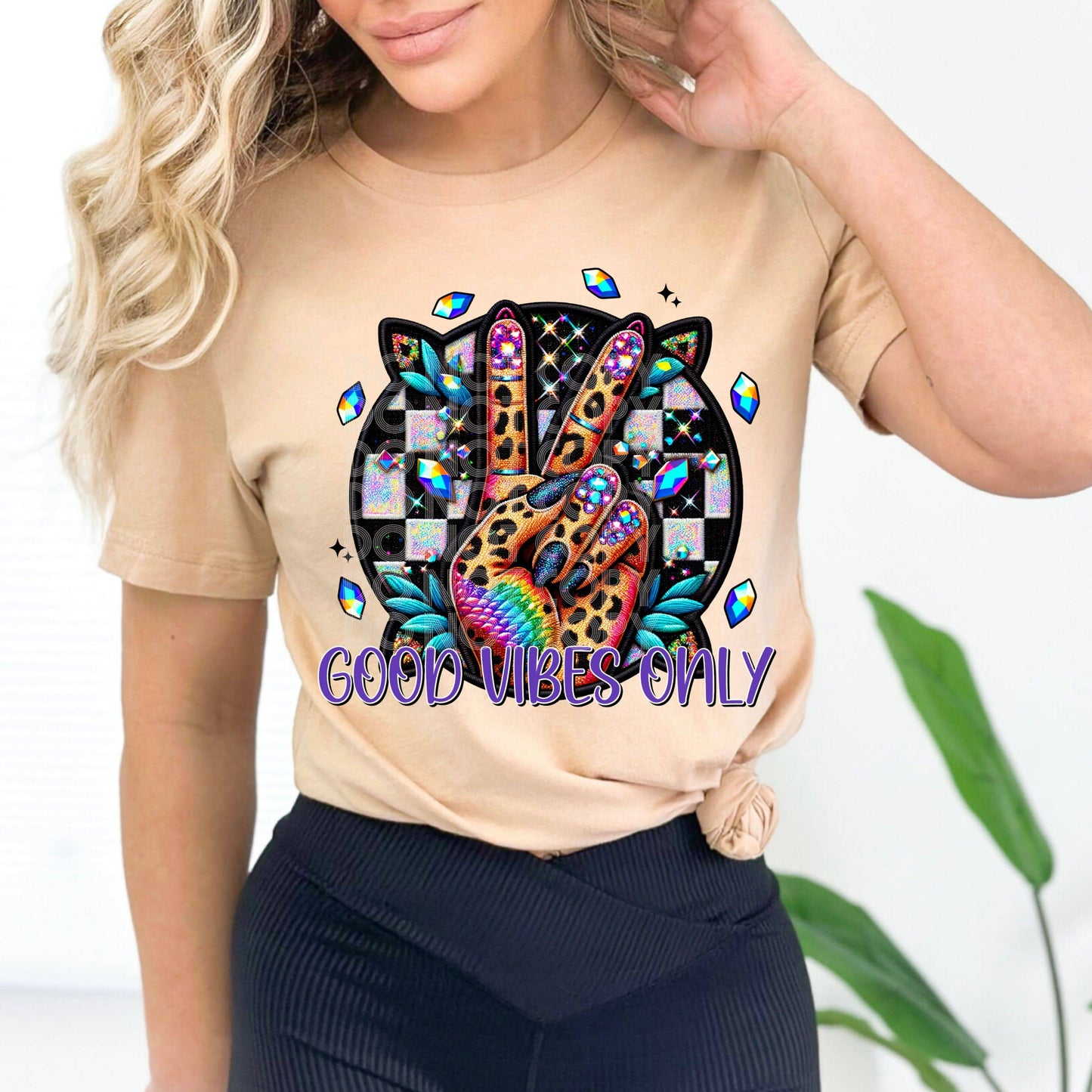 Good Vibes Only #4057 - Ready to Press DTF Transfer Full Color - Pro Blanks