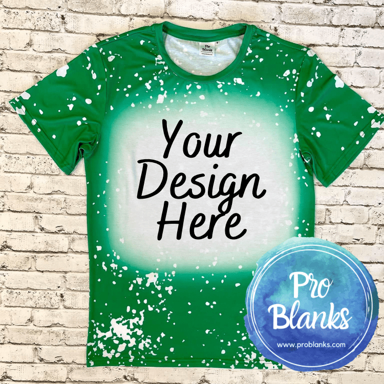 Green Faux Bleach Mock-Up Digital Download - Pro Blanks