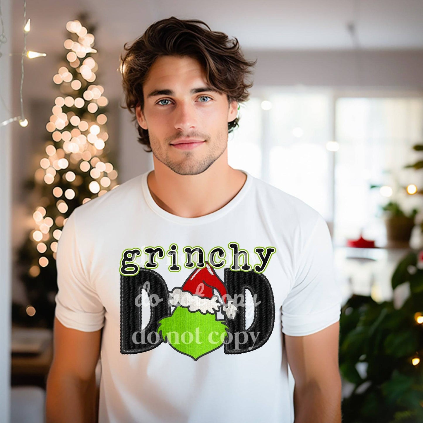 Grinchy Dad - Ready to Press DTF Transfer Full Color