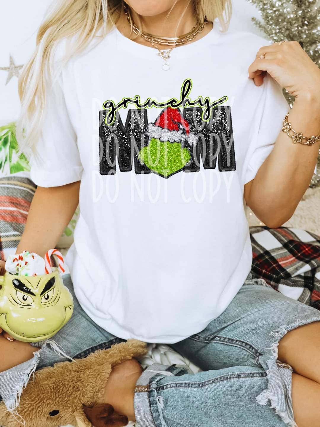 Grinchy Mom - Ready to Press DTF Transfer Full Color